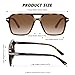 Fozono Retro Aviator Sunglasses for Women Men Trendy Classic Square 70s 80s 90s Vintage Shades Double Bridge Aviators FZN813 Brown Tortoise/Gradient Brown