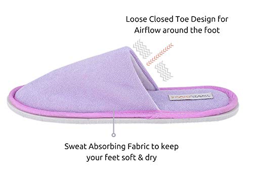 Image of Travelkhushi Soft Comfy Home Slippers For Women & Men For Winter Capet flip flops for Bedroom Indoor Carpet house slides Anti skid Slippers for Winter & Summer