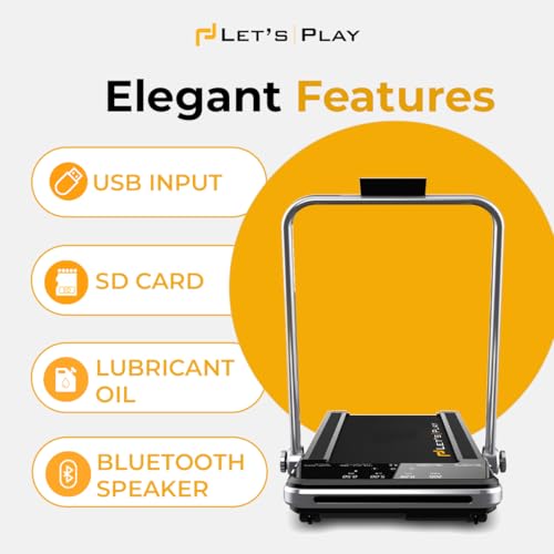 Image of LET'S PLAY LP-WPAD 2 in1 Folding Smart Treadmill for Home 2.5HP (4HP Peak) DC Motorized Treadmill Under Desk Walking Pad Treadmill /Running Pad Flexpad Remote (Black)