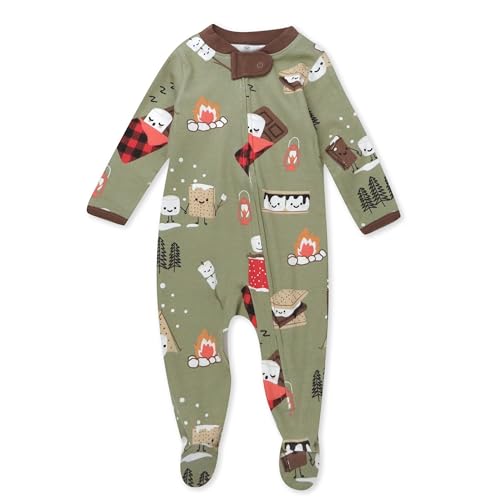 Image of HonestBaby Sleep & Play Footed One-Piece Pajama Sleeper 100% Organic Cotton, Baby Boys