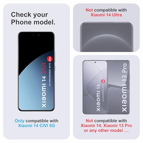 Image of TPU hydrogel Edge to Edge Screen Protector Guard For Xiaomi 14 CIVI (6.73 Inch) With Installation Kit | Fingerprint Compatible | Edge to Edge Coverage