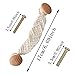 LLHDKF 2 Pack Bohemian Style Rope Knobs Door Handle Rope Knot Cabinet Drawer Cupboard Furniture Door Wooden Pulls Handles Drawer Pulls for Kitchen Cabinet Wardrobe Cupboard (A)