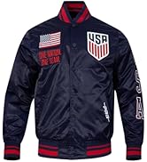 PRO STANDARD MENS USSF US SOCCER CLASSIC CHENILLE SATIN JACKET MIDNIGHT NAVY/RED/MIDNIGHT NAVY 2XL
