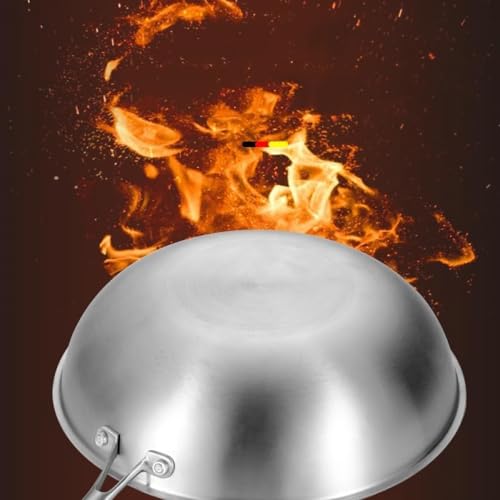 Wok con fondo plano para cocina tradicional china miniatura 4