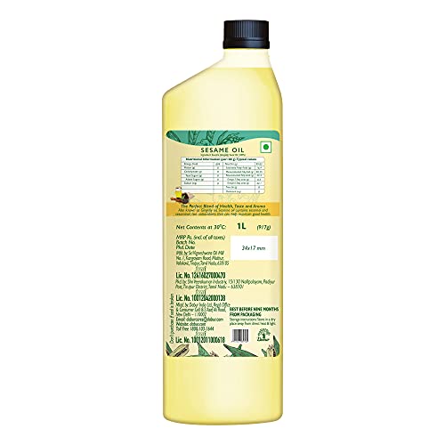 Image of Dabur Cold Pressed Sesame(Gingelly) Oil, 1 L (Pack of 3)