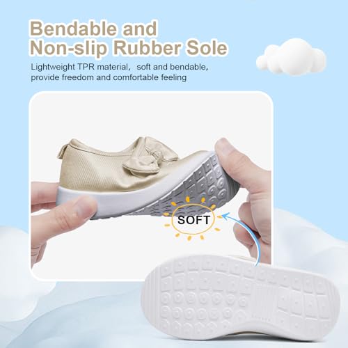 Image of nerteo Toddler Girl Shoes Lightweight Slip On Sneakers for Kids