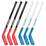Metal Dragon 77th 6 Pcs 28' Heavy-Duty Plastic Hockey Sticks Starter Set with 6 Pucks for 6 Players Indoor & Outdoor Beach Competition