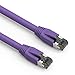 Beszin [50 Micron Gold Plated 10Ft Cat.8 S/FTP Ethernet Network Cable Purple 24AWG
