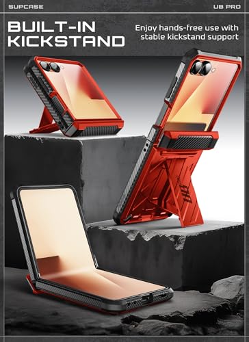 Image of SUPCASE for Samsung Galaxy Z Flip 7 Case with Built-in Kickstand, Ruddy