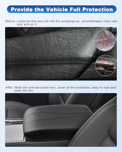 Image of CDEFG for 2024-2026 Chevy Traverse Center Console Cover for 2024 2025 2026 Chevrolet Traverse Accessories Armrest Cover Middle Console Pad Arm Rest Cushion Leather Cover