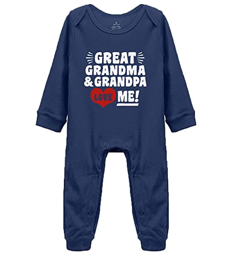 Great Grandma & Grandpa Love Me Baby Boy Girl Clothes Newborn Organic Bodysuit
