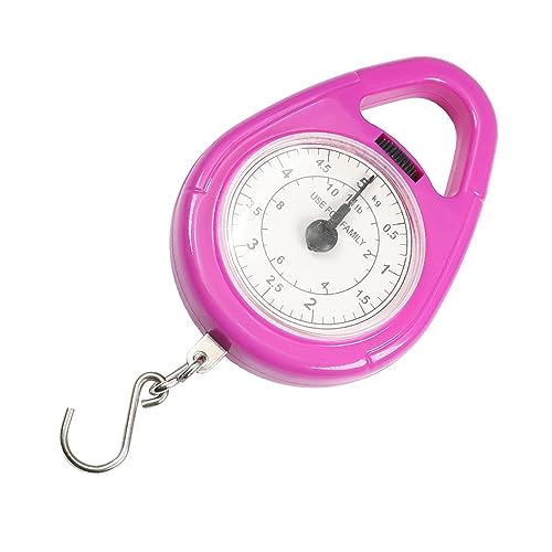 Báscula portátil de resorte 5kg plástico ABS morada miniatura 3