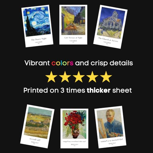 Image of Van Gogh Paintings Poster | Van Gogh Polaroids Mini Posters Kit (Set of 15) | Collage Kit Polaroid Size (8 x 6 cm) Posters for Phone Accessories, Bedroom, Office, Living room (Van Gogh Paintings)