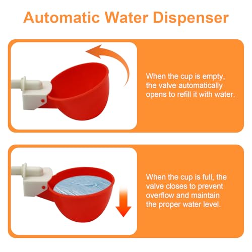 Automatischer Hühnertränker, Wassertränke Hühner mit 9 Trinkbechern und 10 Wasserrohren Automatische Geflügeltränke für Küken, Hühner, Enten und Gänse