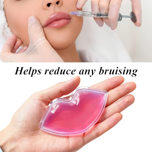 Ice Pack for Lip Filler Treatment, Post-Procedure Cold Therapy (Pink) - Thumbnail 2