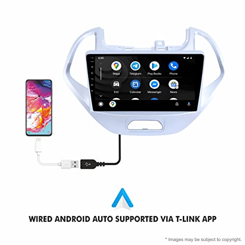Image of Trony 9 Inches Advanced Car Radio Receiver Android 10 System for Ford New Aspire with 2GB /16GB RAM & ROM with Wired Apple Carplay and Android Auto
