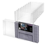 Mcbazel   LOT 10 Housses de Protection Transparentes Boîte de Jeu pour Cartouches de Jeu Super Nintendo SNES (Pack de 10)