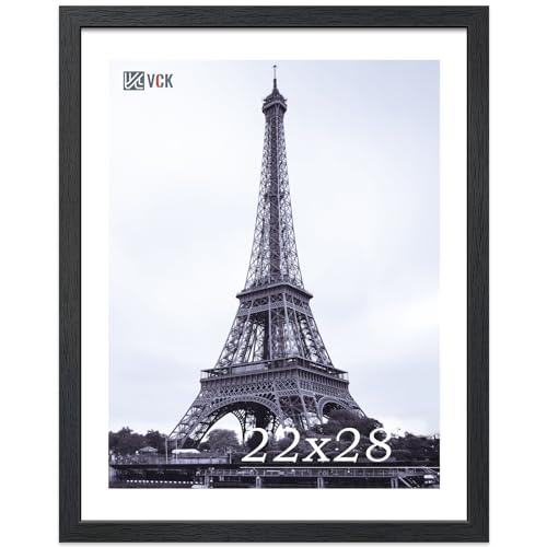 Image of VCK 22x28 Frame, Black Wood Poster Frame for Wall Display, 1 Pack
