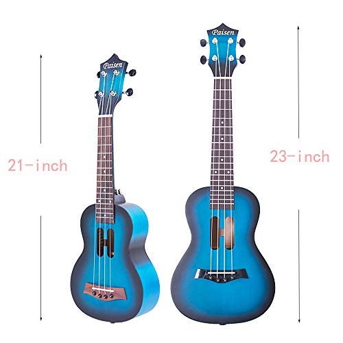 Paisen Ukulélé Concert Bleu 23 pouces Débutant avec Sac, Bandoulière, Kit Apprendre à jouer (blue) - Les Beatles, Paul McCartney, John Lennon, RIngo Starr, George Harrison Paisen Ukulélé Concert Bleu 23 pouces Débutant avec Sac, Bandoulière, Kit Apprendre à jouer (blue) – Image 7