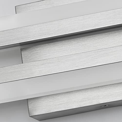 Image of SOLFART Brushed Nickel Vanity Lights for Bathroom 5 Color Adjustable Dimmable 24 Inch Led Vanity Light 5CCT
