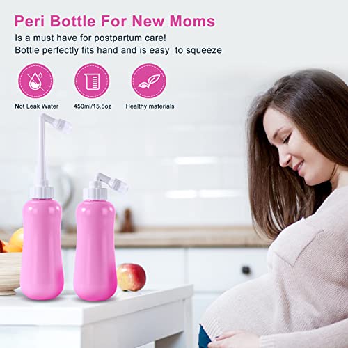 Image of Portable Bidet Travel Large Capacity 15.8oz Personal Toilet Handheld Pink