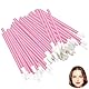 100 Stück Lippenpinsel Für Lippenstift, Lippenpinsel Einweg, Make up Lippenstift Pinsel Für Perfekt Lippen Makeup (Rosa)