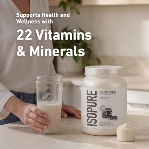 Image of Isopure Zero Carb Whey Isolate Protein Powder, Cookies & Cream 3 LB
