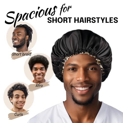 Image of Fittia Satin Hair Bonnet for Small Head Men&Boys Teens with Short Hair
