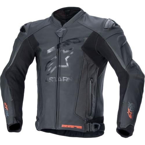 Alpinestars Chaqueta de moto GP Plus R V4 RideKnit Jacket Chaqueta deportiva de piel, negro y negro, talla 50