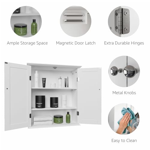 Our Modern Space BC-01 Modern Bathroom Wall Cabinet With Adjustable Shelf - Full Sized Wall Mounted Cabinets thumb #4