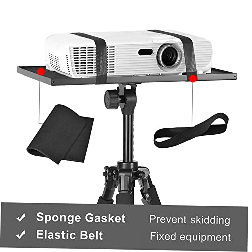 Parliky Projector Holder Tray Platform Laptop Pallet with Non-Slip Pads and Retaining Straps for Tripod Mounting Office Home Classroom Studio - Image 3