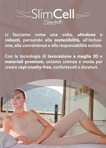 SLIMCELL Leggins Anticellulite Drenanti Donna Modellanti Ciclista - Guaina Contenitiva Donna, Pantaloni Anticellulite, Leggins Anticellulite Donna, Intimo Modellante Donna Microfibra - Made in Italy - 7