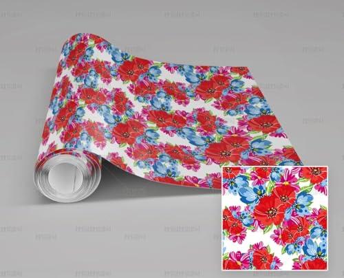 Papier peint autocollant fleurs vinyle adhésif de qualité pour armoire