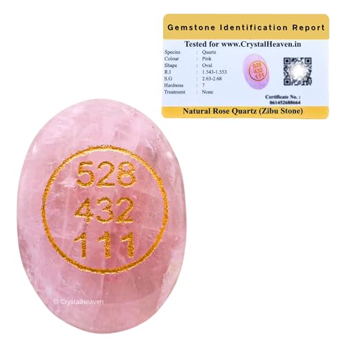 Image of Certified Rose Quartz Zibu Symbols Crystal For Love Switch