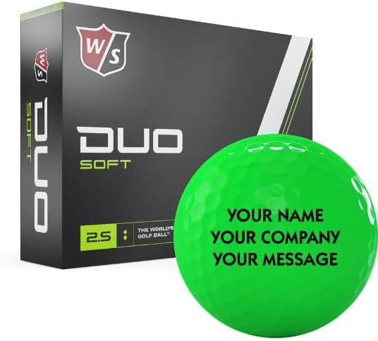 Wilson Staff 2023 Duo Soft Green Personalized Golf Balls
