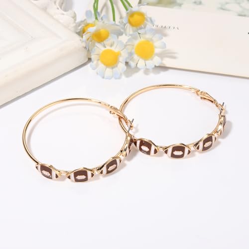 Game Day Earrings for Women Football Hoop Earrings Sport Team Earrings Race Game Day Football Jewelry Accessories Outfits Gifts2
