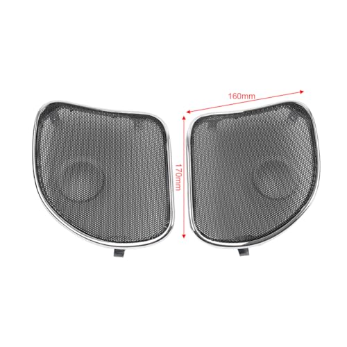 Liru 2pcs Cubierta Grill Trasera Metal Negro y Cromo para Harley Davidson miniatura 4