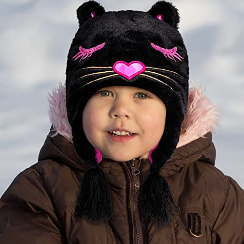 Toddler Winter Hat and Mittens for Boys & Girls Ages 2-4 Years Old + Chin Strap2