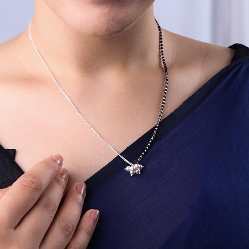 Image of House Of Aadyaa Handmade Silver Mangalsutra for Women | Made in 92.5 Silver | Silver Gifts for Women