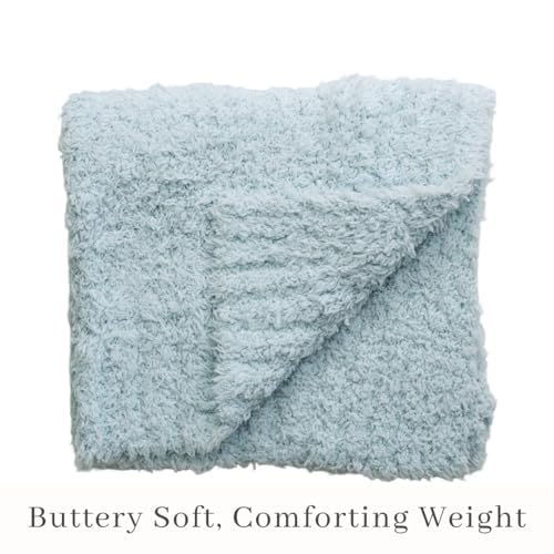 Image of SARANONI Bamboni Baby Blanket | Luxury Plush Super Soft Blanket | Breathable Comfort Infant Baby Blankets for Boys & Girls | Sky Blue, Mini - 15 inch x 20 inch