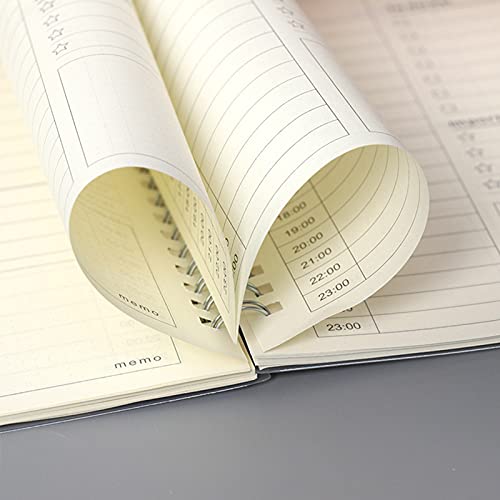 2 pacotes, 2021-2022 Planner Planner Diário para Agenda com Papel A5 Premium Mais Espesso Capa Flexí