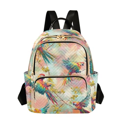 Mochila de mujer pequeña y multiusos de 12.5 pulgadas: diseño casual Tropical Swirl talla M