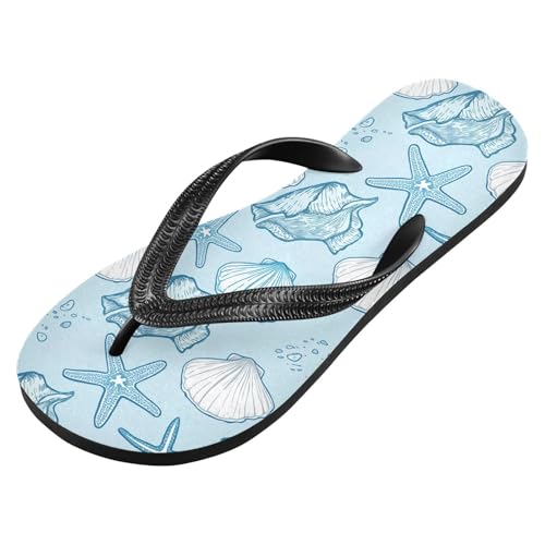 Women Beach Summer Casual Flip Flop Ocean Starfish ShellQuick Dry Sandals Slipper for Men 2140258