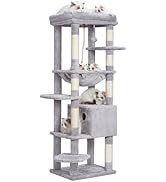 Heybly Kratzbaum, mit Decken, für große Katze, Katzenbaum, große Plattformen, Höhle, 50 x 50 x 15...