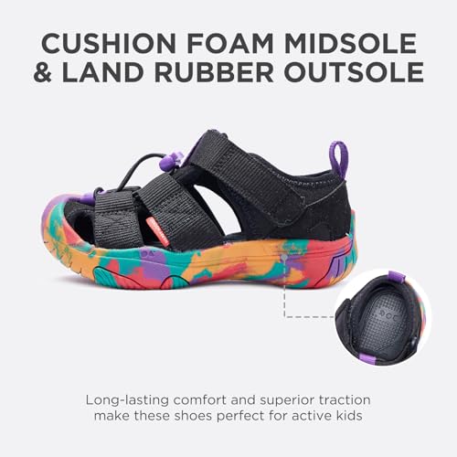 Boys Girls Summer Breathable Sandals, Comfortable, Quick-Dry, Lightweight, Closed-Toe, Multicolor for Hiking & Outdoor Sports2