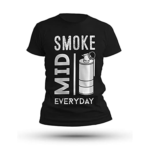 CS GO Gaming T-shirt Smoke Mid Everyday Counter Strike Black S
