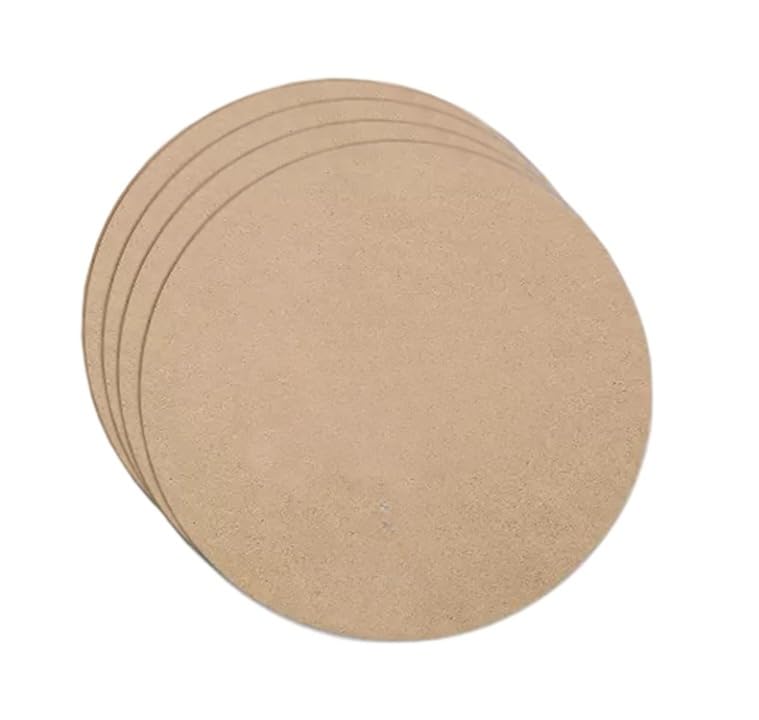 8 Inch Round MDF Wooden Board | 20.32 cm Circular Wooden Craft Base | Unfinished DIY Painting & Art Board | Laser Cut Smooth Circle for Resin Art, Mandala, Home Decor (Pack of 4)-image-28