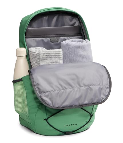 Image of The North Face Jester Everyday Laptop Backpack - Commuter Daypack, Water Repellent, Laptop Sleeve, Dimmed Algae /TNF Black, One Size