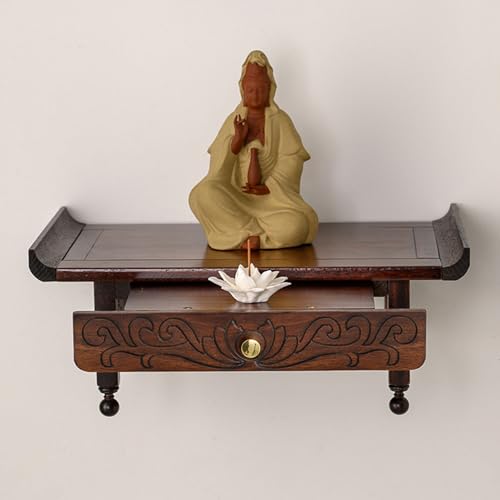 Table de méditation murale en bois pour créer un coin zen chez soi