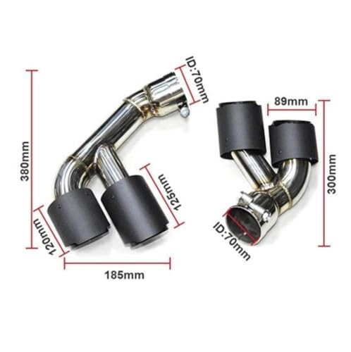 Embout d'échappement BMW F15 X5 en acier inoxydable look X5M - 3